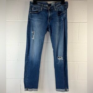 AG Adriano Goldschmied Straight Leg Cuff Jeans, 29